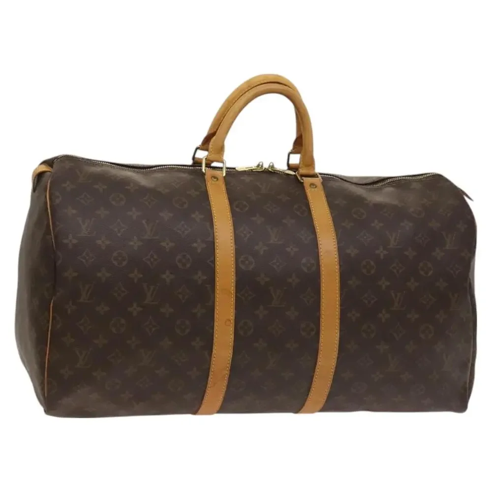 LOUIS VUITTON Monogram Keepall 55 Boston Bag M41424